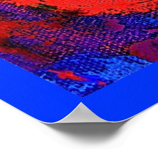 Poster blauwe bloemen (Hoek)