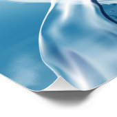 Poster blauwe dolfijn (Hoek)