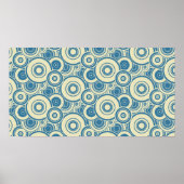 Poster Blauwe en gele cirkels (Voorkant)
