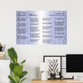 Poster Blauwe Floral (Thuiskantoor)