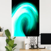 Poster Blauwe Galactische Golf (Thuiskantoor)