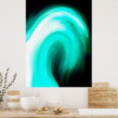 Poster Blauwe Galactische Golf (Keuken)