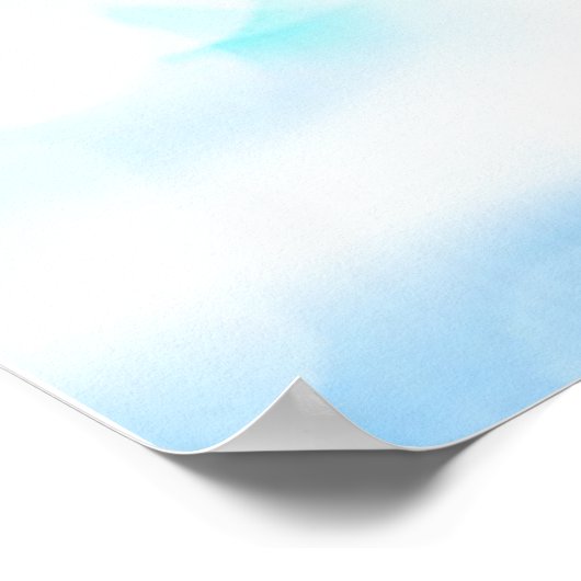 Poster Blauwe Golf (Hoek)