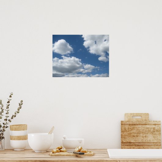 Poster blauwe hemel (Keuken)