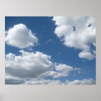 Poster blauwe hemel
