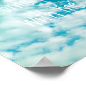 poster blauwe natuur foto met tekst (Hoek)