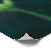 Poster Blauwe peuzenbloemen (Hoek)