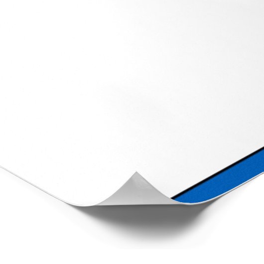 Poster Blauwe Rooster (Hoek)