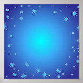 Poster Blauwe sterren (Voorkant)