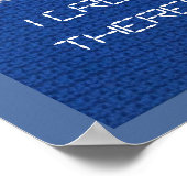 Poster - Blauwe strepen in haken (Hoek)