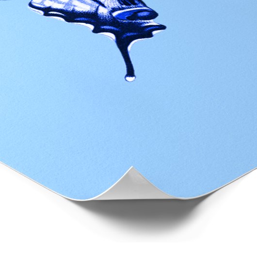 Poster blauwe vlinder (Hoek)