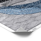 Poster blauwe walvis (Hoek)