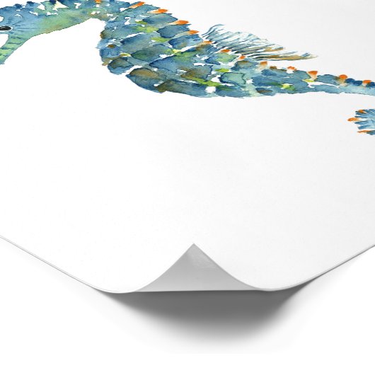 Poster - Blauwe zeepaard (Hoek)