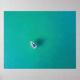 Poster blauwgroen en Turquoise Aerial Ocean