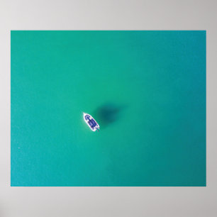 Poster blauwgroen en Turquoise Aerial Ocean
