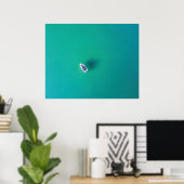 Poster blauwgroen en Turquoise Aerial Ocean (Thuiskantoor)