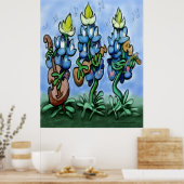 Poster Blauwtonnetten (Keuken)