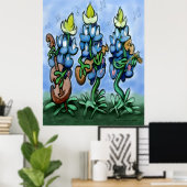 Poster Blauwtonnetten (Thuiskantoor)