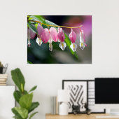 Poster Bloedbloeding Hearts Spring Flowers (Thuiskantoor)