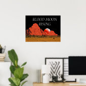 Poster Bloedmaanvermeerdering digitale kunst (Thuiskantoor)