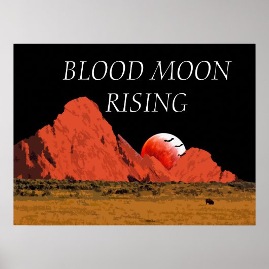 Poster Bloedmaanvermeerdering digitale kunst (Voorkant)