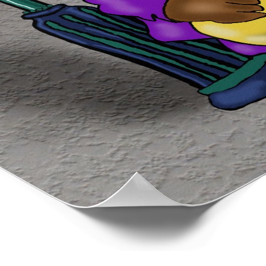 Poster "Blowin" op Bourbon - van Kev Moore (Hoek)