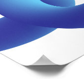Poster Blue Abstracte golven (Hoek)