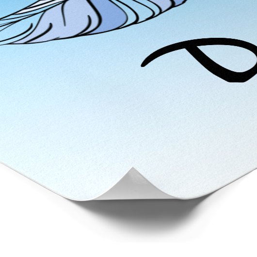 Poster - Blue Dreams Take Wing (Hoek)