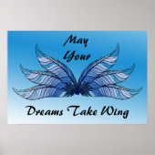 Poster - Blue Dreams Take Wing (Voorkant)