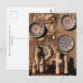 Poster Blue en Cream Pottery Umbria Briefkaart (Voorkant / Achterkant)