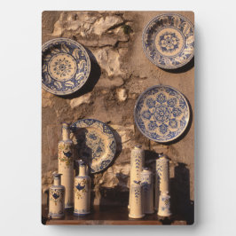Poster Blue en Cream Pottery Umbria Fotoplaat