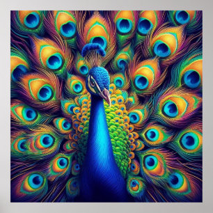 Poster - Blue Peacock, Veren