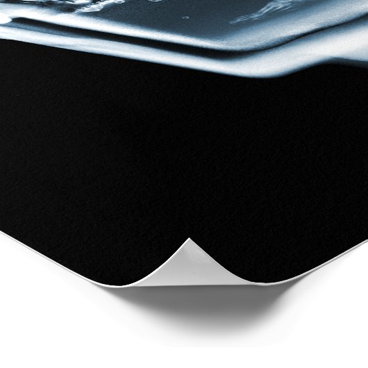 Poster - Blue Relax X-Ray Skeleton Bath Time (Hoek)