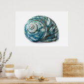 Poster Blue Zee Shell (Keuken)