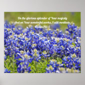 Poster Bluebonnet Flowers Scripting (Voorkant)