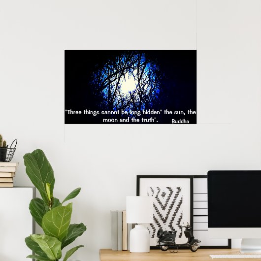 Poster Boeddha citeert over waarheid (Thuiskantoor)