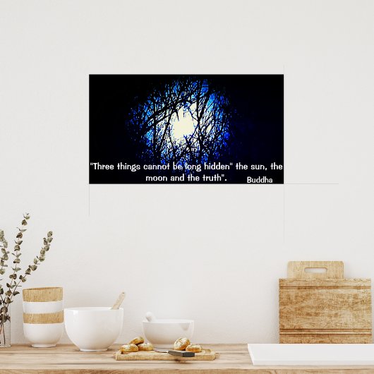 Poster Boeddha citeert over waarheid (Keuken)