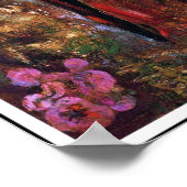 Poster: Boeddha loopt tussen de bloemen Poster (Hoek)