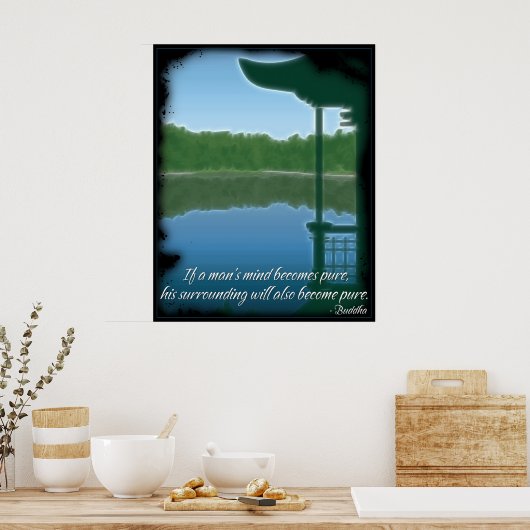 Poster Boeddha Pure Quote (Keuken)