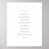 poster Boeddha Quote: "Veronteer je liefde" (Voorkant)