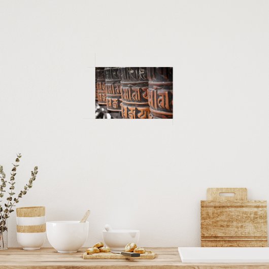 Poster boeddhisgebed wielen (Keuken)