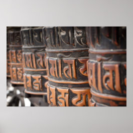 Poster boeddhisgebed wielen