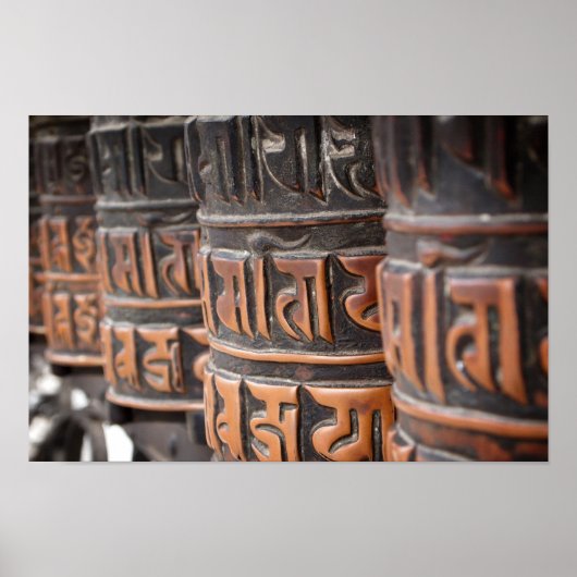 Poster boeddhisgebed wielen (Voorkant)