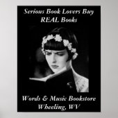 poster boekenliefhebbers boekwinkel, WV. (Voorkant)