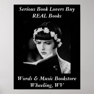 poster boekenliefhebbers boekwinkel, WV.