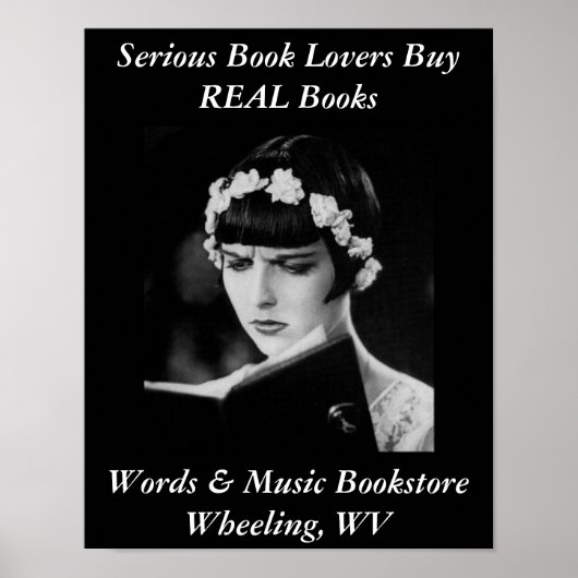 poster boekenliefhebbers boekwinkel, WV. (Voorkant)