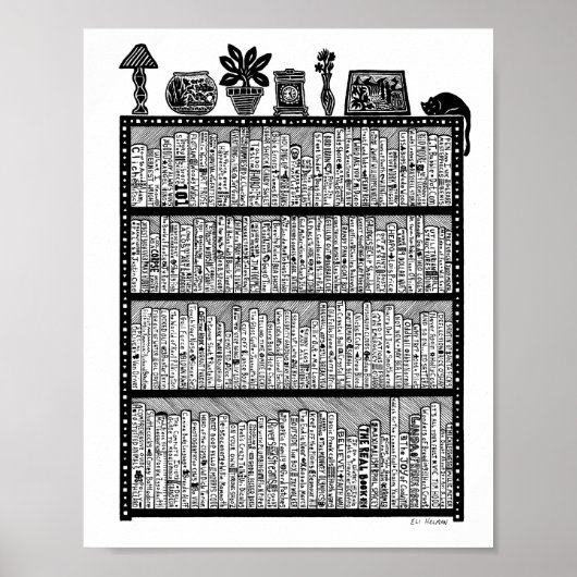Poster boekenplank (Voorkant)
