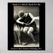 poster boekwinkel, piepende wv echte boeken (Voorkant)