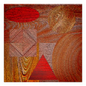 Poster Bois - geometrische structuurvormen (Voorkant)