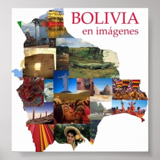 Poster Bolivia en beeldgenen (Voorkant)